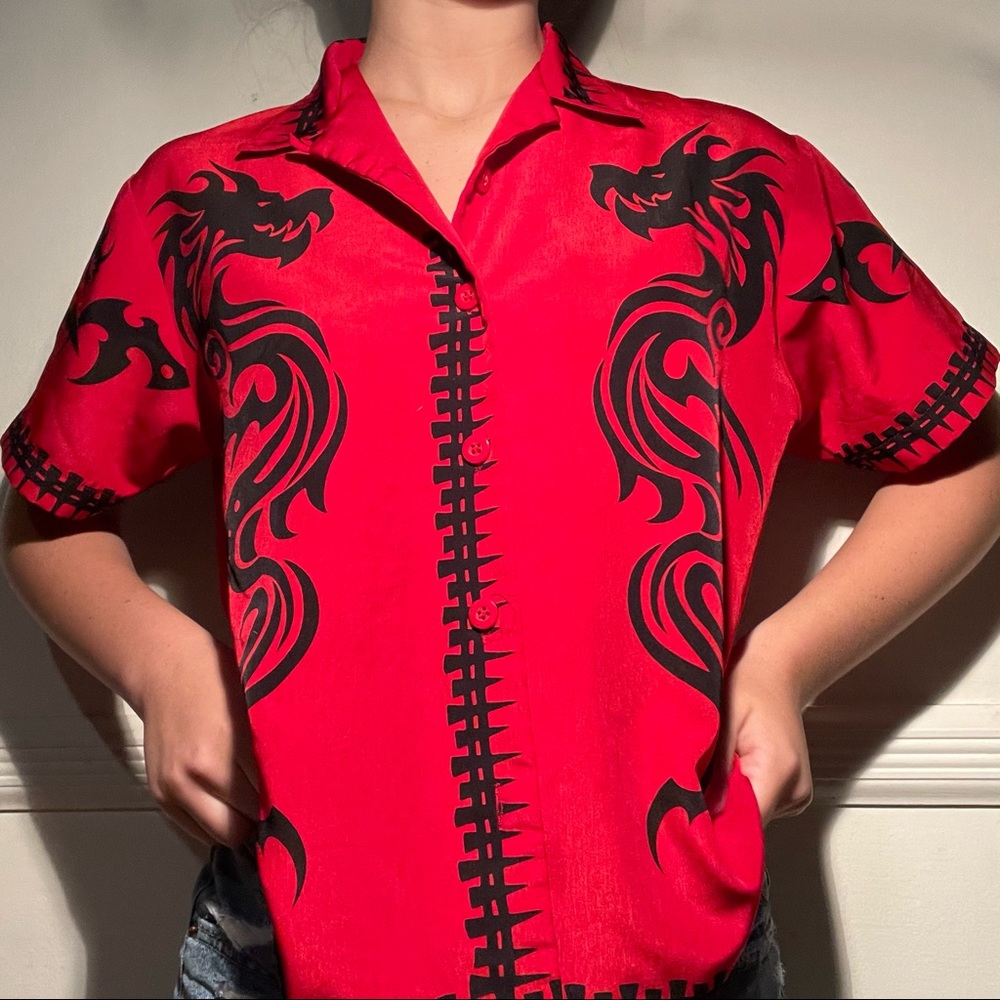 SILVER POINT RED DRAGON SHORT SLEEVE🐲❤️